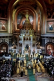 на Рождественской службе в Храме Христа Спасителя. 2014 г.